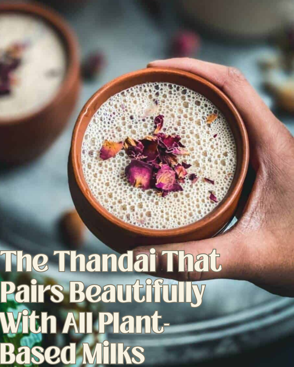 Thandai drink made with Alkemi Pantry masala - plant based summer drink India